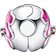 Pandora Pansy Flower Clip Charm - Silver/Pink/Orange