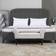 Homcom Upholstered Grey Settee Bench 102x51cm