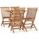 vidaXL 3059976 Ensemble repas de patio, 1 Table incluse 4 Chaises