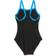 Speedo Boom Placement Thin Strap Muscleback Swimsuit - Black/Blue