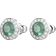 Swarovski Angelic Stud Earrings - Silver/Green/Transparent