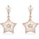 Swarovski Stella Kite Cut Star Drop Earrings - Rose Gold/Transparent