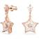 Swarovski Stella Kite Cut Star Drop Earrings - Rose Gold/Transparent