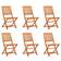 vidaXL 3087149 6-pack Garden Dining Chair