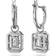 Swarovski Millenia Octagon Cut Drop Earrings - Silver/Transparent