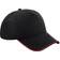 Beechfield Authentic 5 Panel Cap - Black/Classic Red