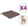vidaXL 314885 Coussin de chaise Marron (40x40cm)