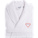 Linum Home Textiles I Love You Terry Bathrobe - White/Pink