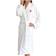 Linum Home Textiles I Love You Terry Bathrobe - White/Pink