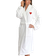 Linum Home Textiles I Love You Terry Bathrobe - White/Red