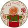 Certified International Holiday Magic Gingerbread Dessert Plate 15.24cm 4pcs