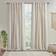 Ink+ivy Imani Cotton Printed Window Curtain Panel with Chenille Stripe & Lining 50x84"