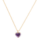 Kate Spade My Love February Heart Pendant Necklace - Gold/Amethyst