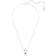 Swarovski Sparkling Dance Oval Necklace - Silver/Blue/Transparent