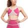 Reebok Women Lux Racer Padded Colorblocked Bra - Semi Proud Pink