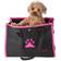 Petlife Posh Paw Elegant Leatherette Designer Fashion Travel Pet Dog Carrier Tote 23.114x30.988cm