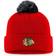 Fanatics Chicago Blackhawks Team Cuffed Knit Beanie with Pom