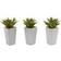 Nearly Natural Mini Agave with Planter 3-pack 12.7cm