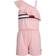 Tommy Hilfiger Girl's One-Shoulder Flag Stripe Logo Romper - Rose Shadow