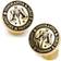 Harry Potter Ministry Of Magic Wizengamot Cufflinks - Gold/Black