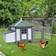 Pawhut Wooden Chicken Coop w/ Nesting Box & Outdoor Run Patio