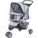 Pawhut Stroller Pushchair Carrier for Cat Puppy with 3 Wheels 45x97cm