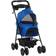 Pawhut Pet Stroller Pushchair No-Zip Foldable Travel Carriage with Brake Basket Adjustable Canopy 45x96cm