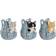 Dkd Home Decor Backpack Piggy Bank Kitten Shabby Chic Figurine 15.5cm 3pcs