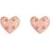 Olivia Burton Classics Screw Heart Studs - Rose Gold/Transparent