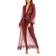 OH LÀ LÀ CHÉRI Women's Provence Eyelash Lace Floor Length Robe