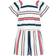 Tommy Hilfiger Big Girl's Striped Romper - White Roadmap