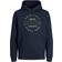 Jack & Jones Structure Hooded Sweatshirts - Navy Blazer
