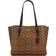 Coach Mollie Tote In Signature Canvas - Gold/Khaki/Black