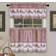 Achim Barnyard Rooster Plaid Tier & Valance Kitchen Curtain Set 91.44x147.32cm