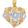 Finest Gold Mom Heart Pendant - Gold/Silver