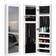 Costway Wall Door Mounted Mirrored Jewelry Cabinet - White