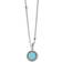 Lagos Maya Round Inlay Pendant Necklace - Silver/Blue