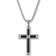 Esquire Accent Cross Pendant Necklace - Silver/Black/Diamond