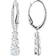 Swarovski Anneaux d'oreilles Stilla Attract, Taille ronde, Blanches, Métal rhodié