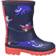 Joules Kid's Welly Print Rubber Wellies - Navy Animal