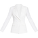 PrettyLittleThing Woven Pocket Detail Double Breasted Blazer - White