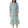 Kate Spade Floral Dot Smocked Midi Dress - Pale Hydrangea