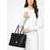 Michael Kors Voyager Medium Crossgrain Leather Tote Bag - Black