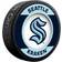 Fanatics Seattle Kraken Unsigned 2020 Four Puck Pack with Logo Display Case