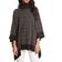 Michael Kors Logo Jacquard Turtleneck Poncho