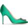 Manolo Blahnik Hangisi 105 Satin - Green