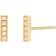 Zoe Lev Bar Stud Earrings - Gold/Diamonds