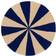 Ferm Living Arch Getufteter Teppich Ø 70 cm - Bright Blue-Off White Beige, Azul 70cm