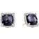 David Yurman Chatelaine Pave Bezel Stud Earrings - Silver/Amethyst/Diamonds