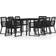 vidaXL 3099154 Matgrupp, 1 Bord inkl. 8 Stolar